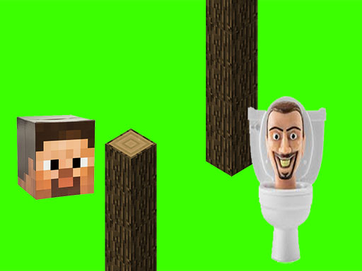 Spinning Skibidi Toilet Flappy Minecraft